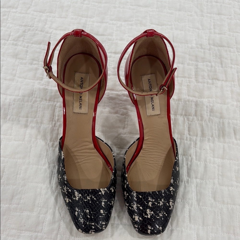Antonio Melani Red and Black Heels